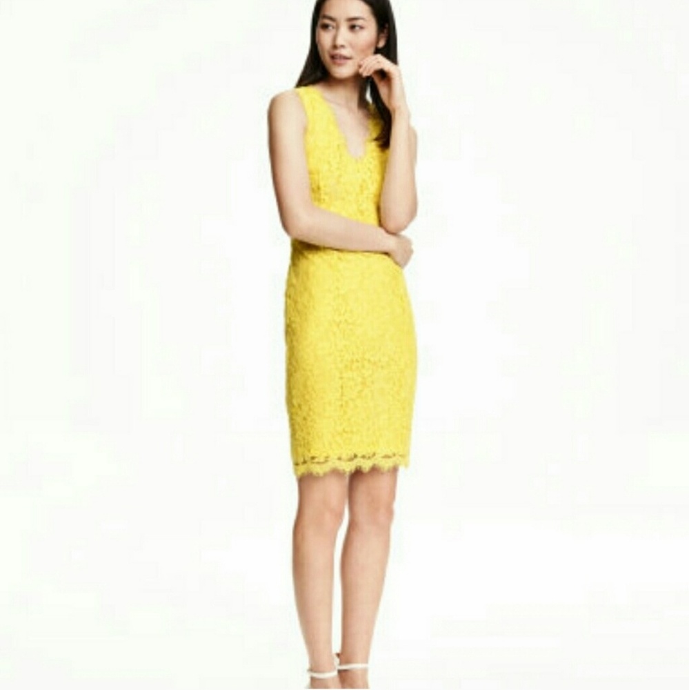 Gorgeous Yellow Lace Dress